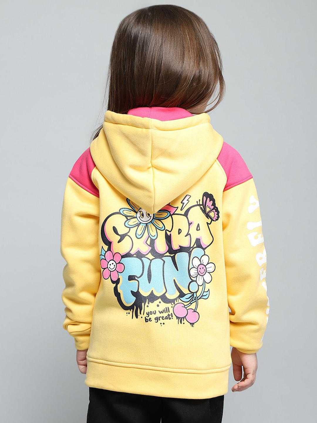 

Monte Carlo Girls Printed Sweatshirt, Yellow