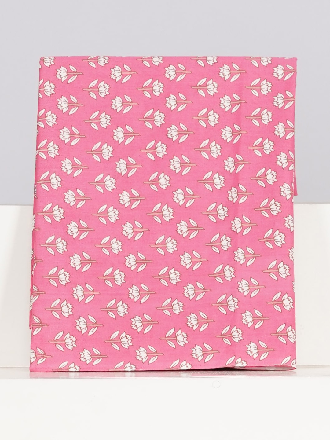 

TROPWEAR Printed Pure Cotton Unstitched Dress Material, Pink