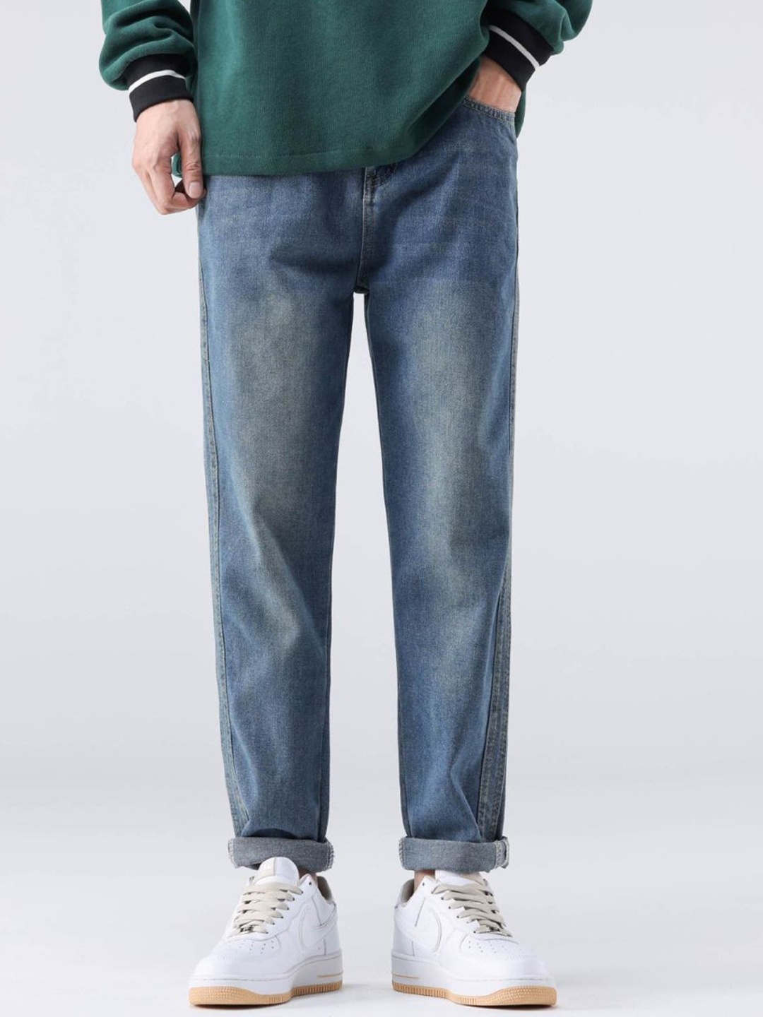 

HERE&NOW Men Light Fade Jeans, Blue