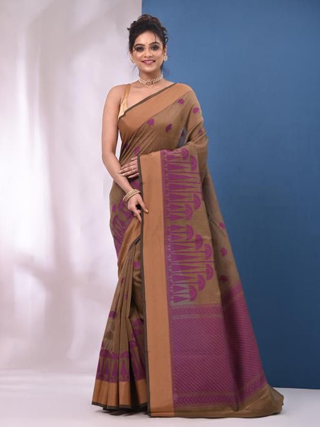 

VIBHAVARI Saree, Tan