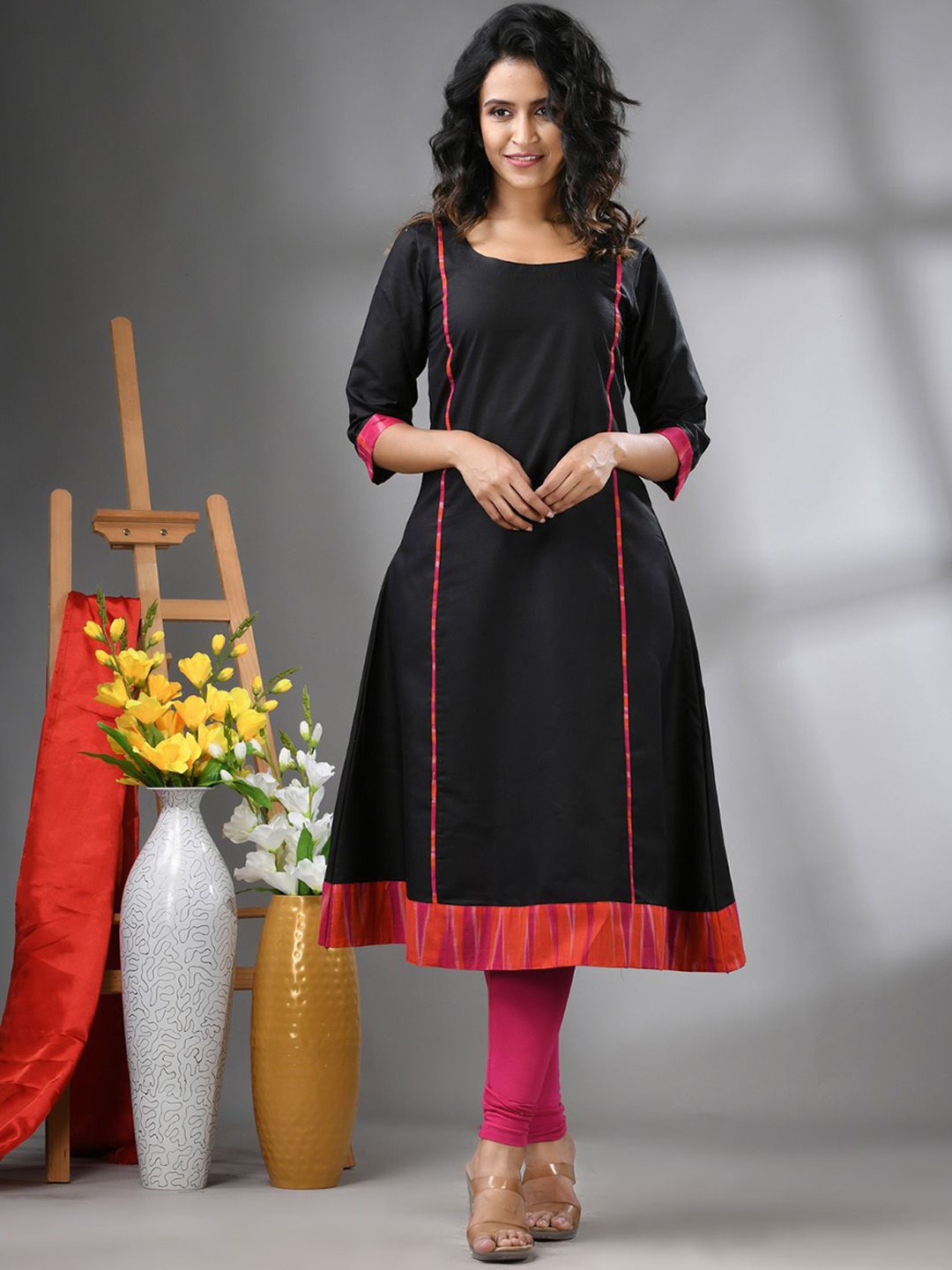 

Charukriti Women Kurta, Black