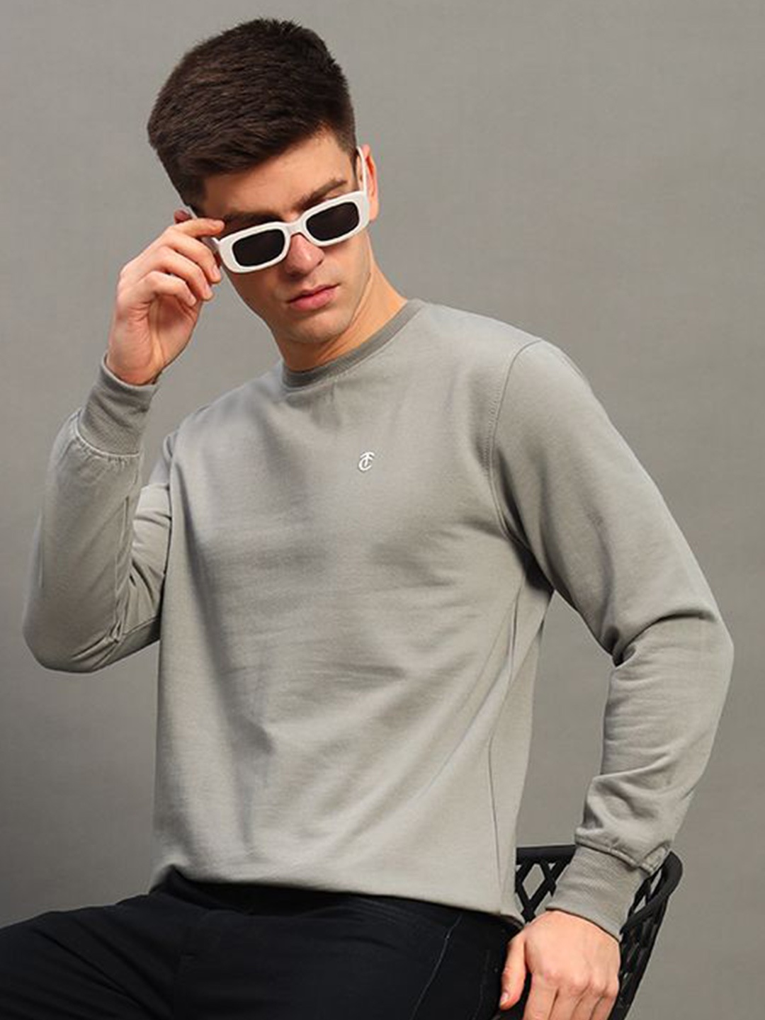 

THE CASUALS Men Sweatshirt, Grey