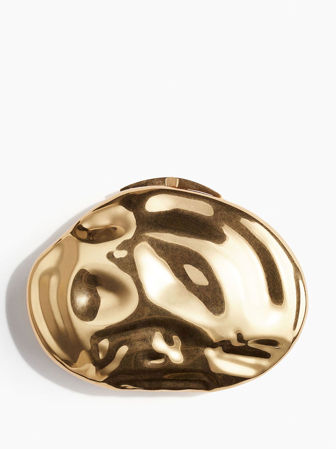 

H&M Asymmetric Metal Clutch, Gold