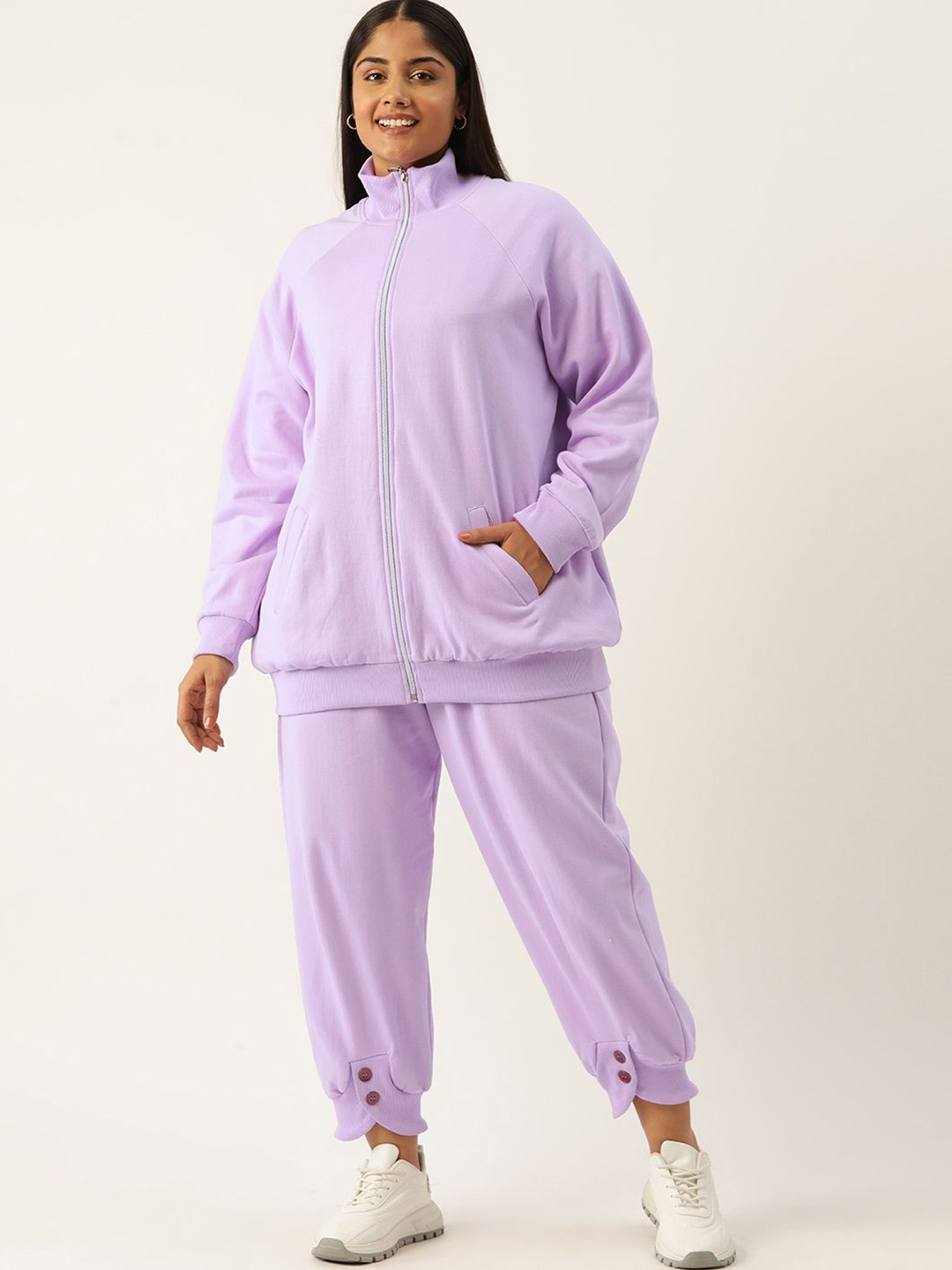 

theRebelinme Plus Size Sweatshirt & Trousers Co-Ords, Lavender