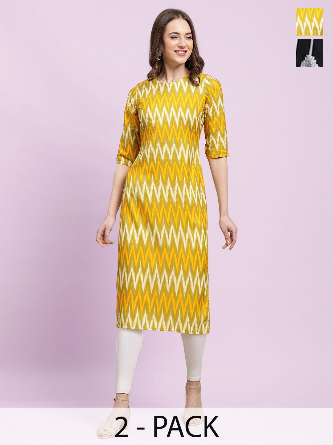 

Moda Rapido Women Ethnic Motifs Printed Floral Crepe Kurta, Multi