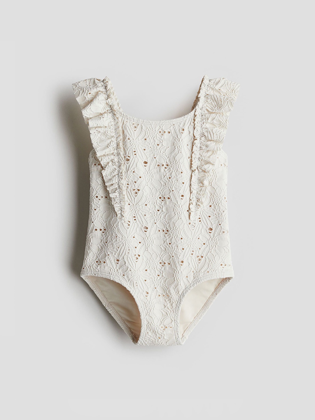 

H&M Textured Swimsuit, White