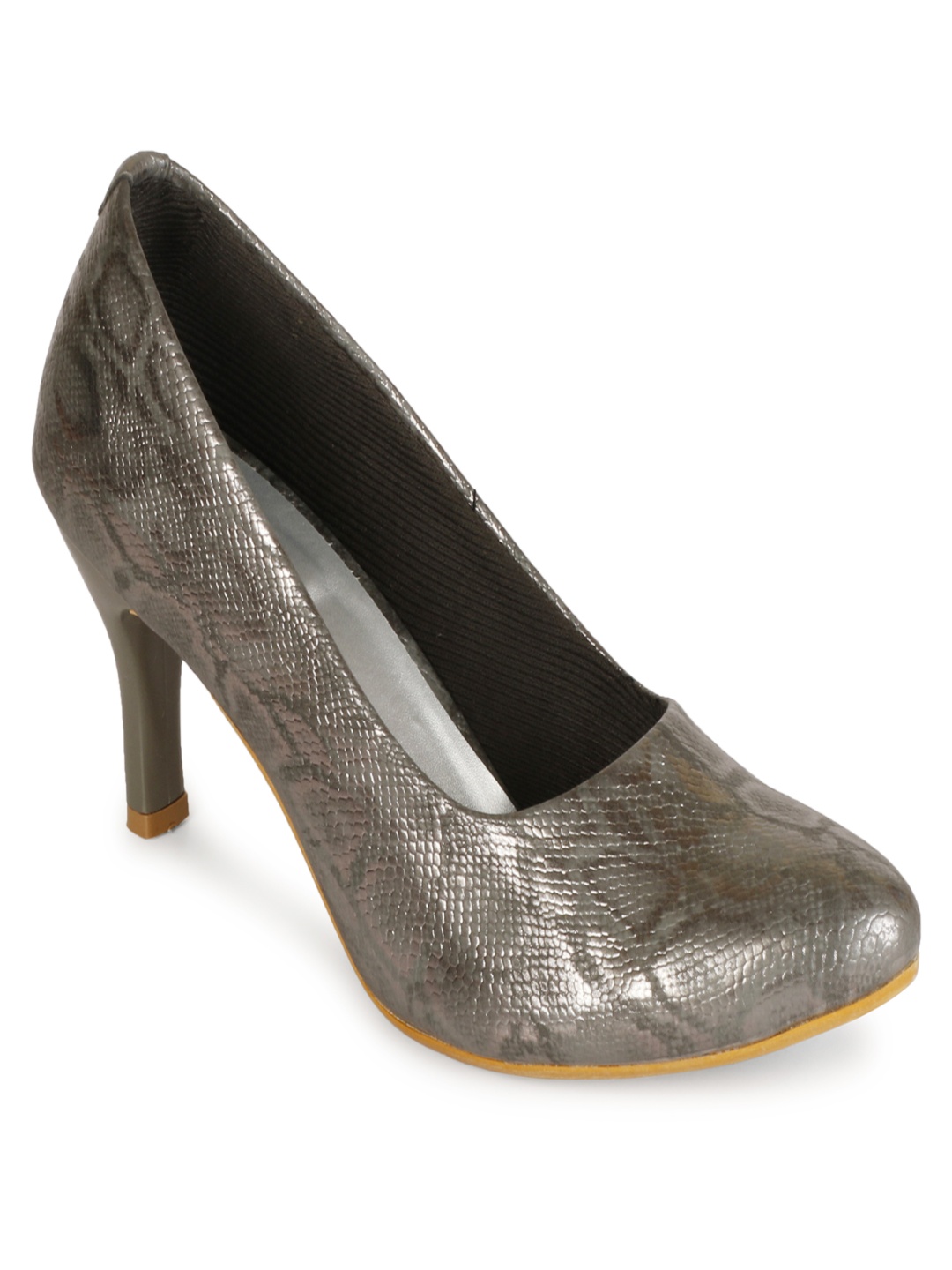 

Commander Shoes Women Textured Slim Heeled Pumps, Grey