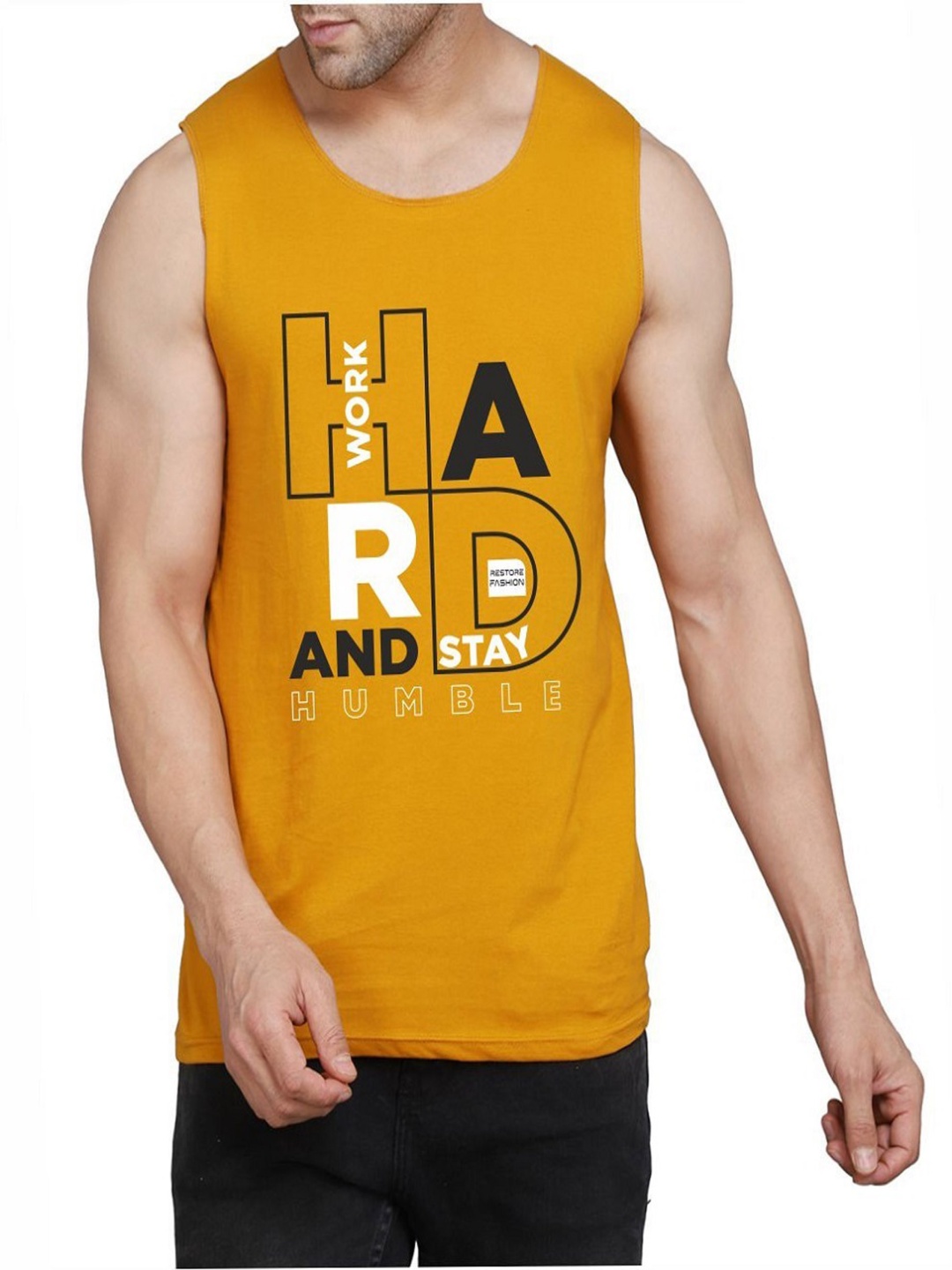 

WOOSTRO Pack Of 2 Printed Cotton Innerwear Vests RS26 (ENJOY RED)(HARD MUSTARD)