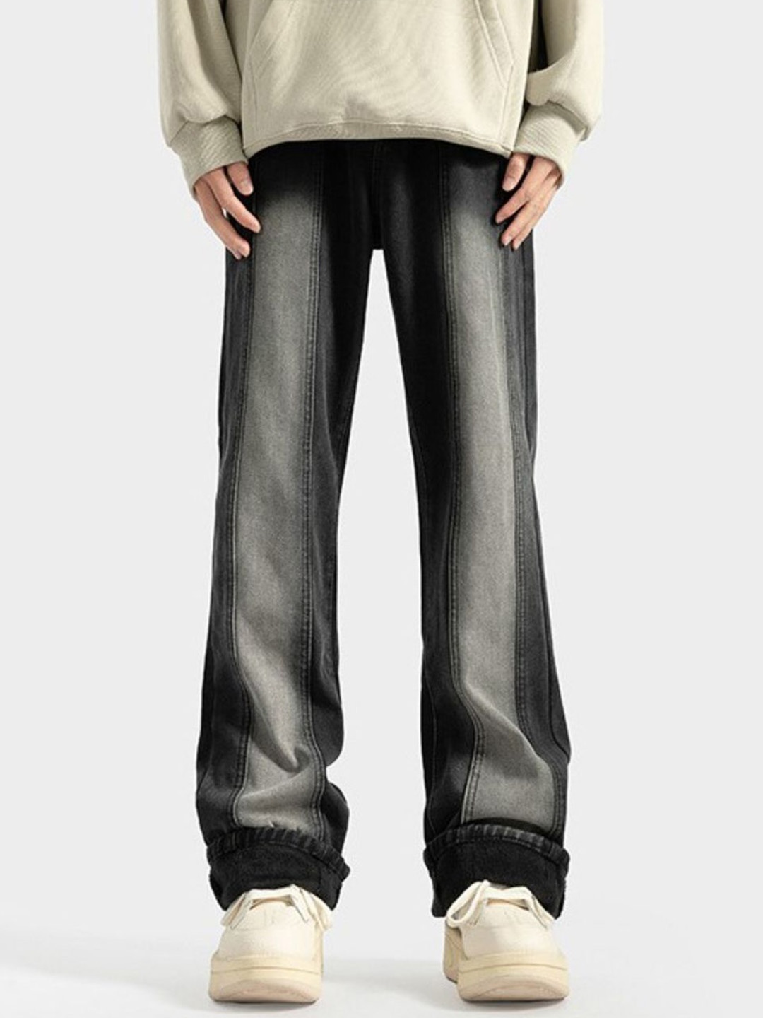 

HERE&NOW Men Straight Fit Light Fade Jeans, Grey