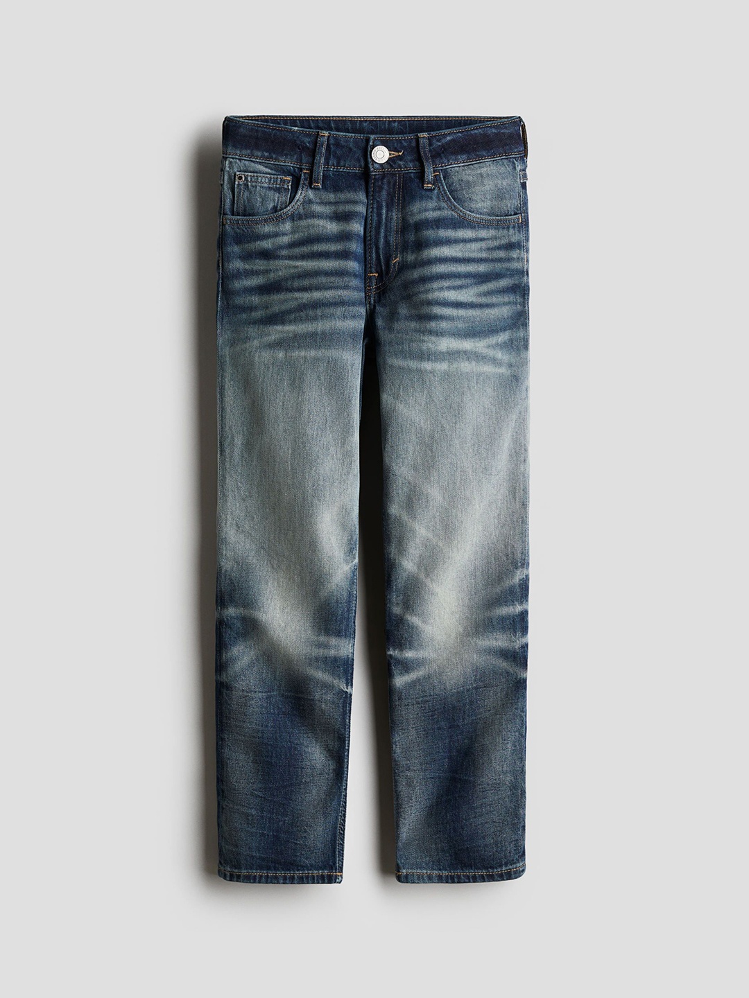 

H&M Relaxed Tapered Fit Jeans, Blue