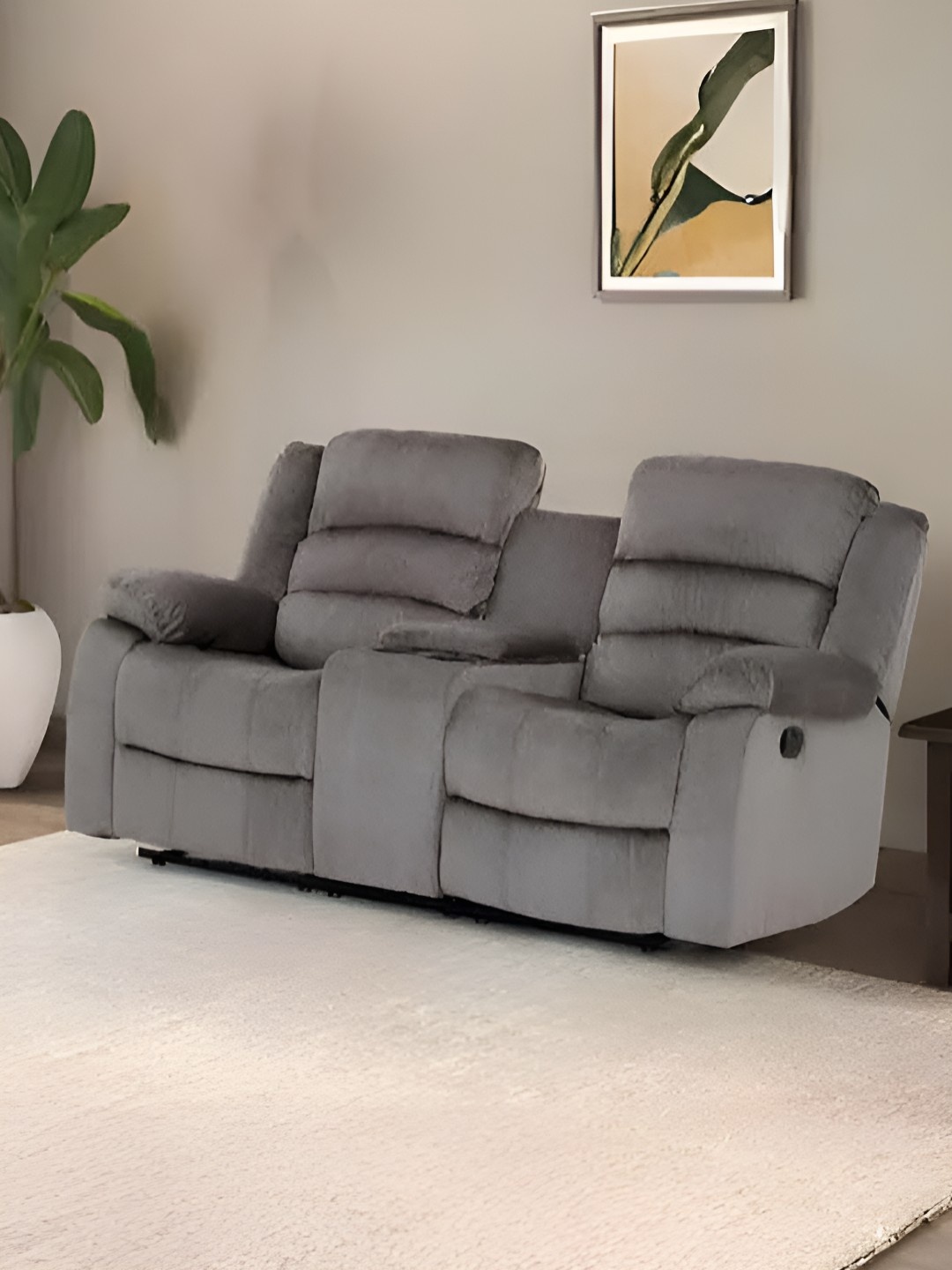 

Royaloak Grey Muar Malaysian Fabric Recliner