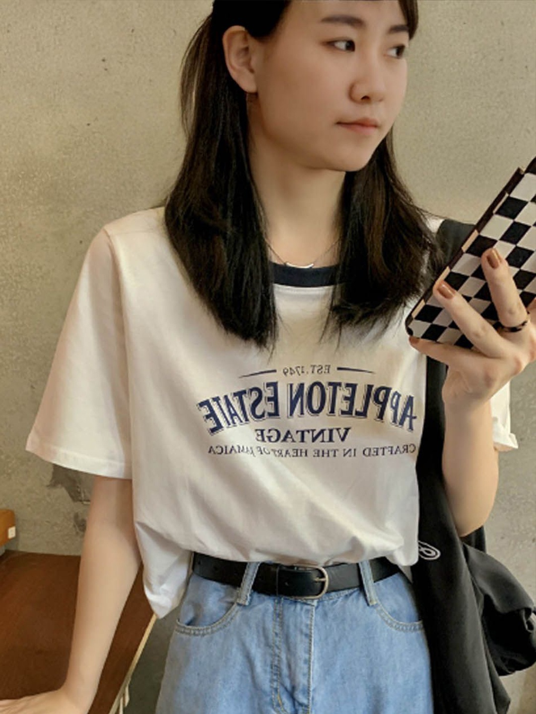 

StyleCast Print Extended Sleeves Boxy Top, White