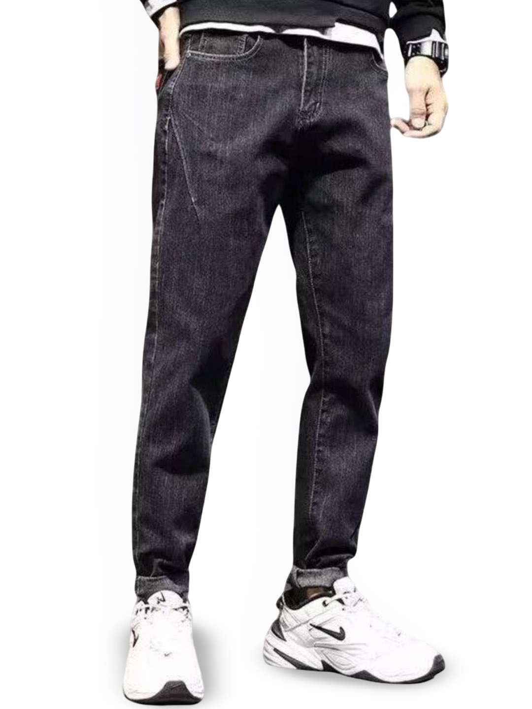 

HERE&NOW Men Slim Fit Jeans, Charcoal