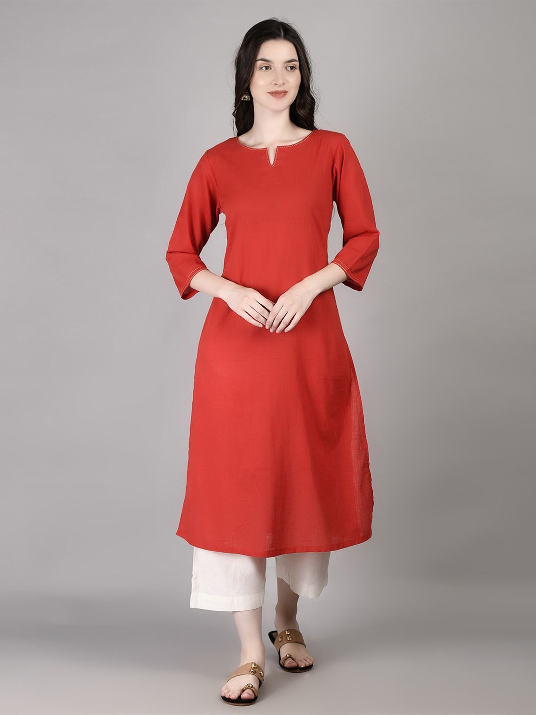 

PALASH Cotton Kurta, Red