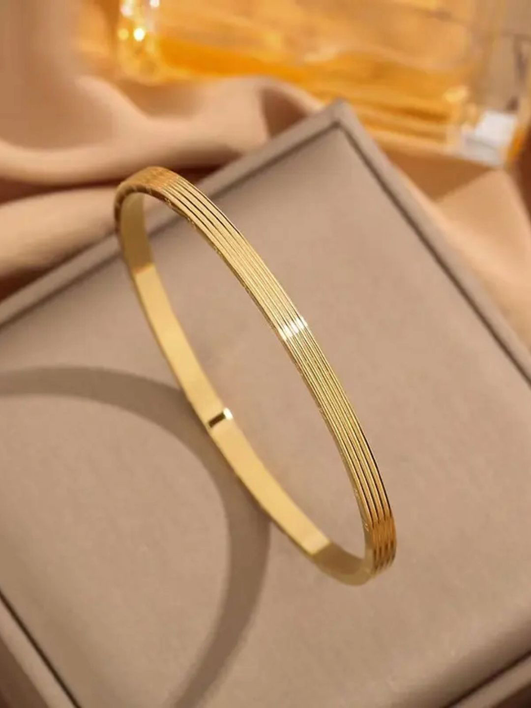 

SHARLEEZ Women Gold-Plated Bangle-Style Bracelet