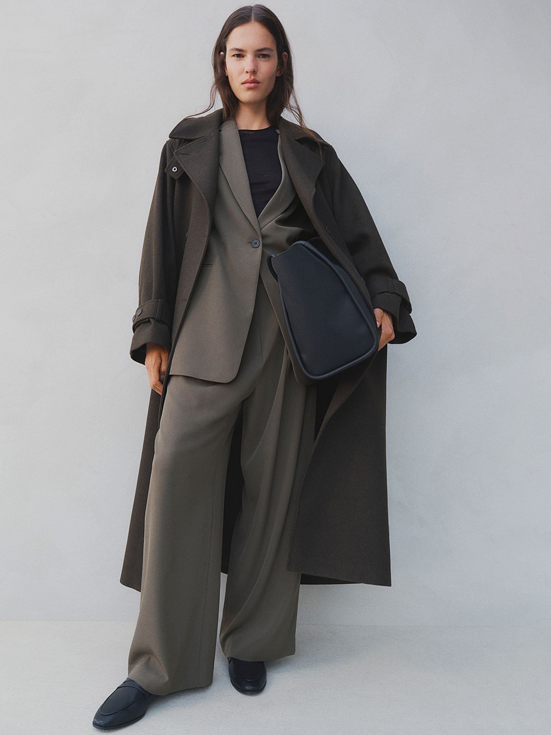 

H&M Wide Trousers, Green