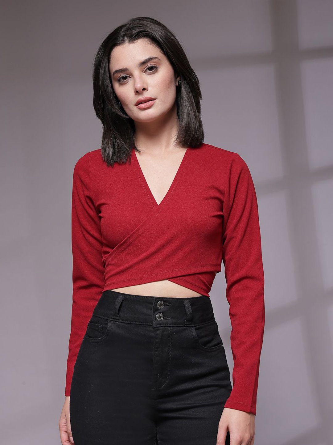 

KASSUALLY Top, Maroon