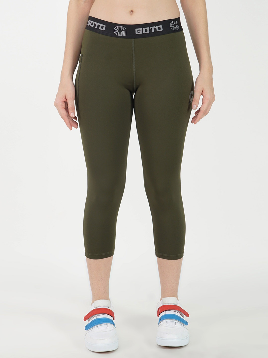 

GOTO Dri-FIT Capri Length Tights, Olive