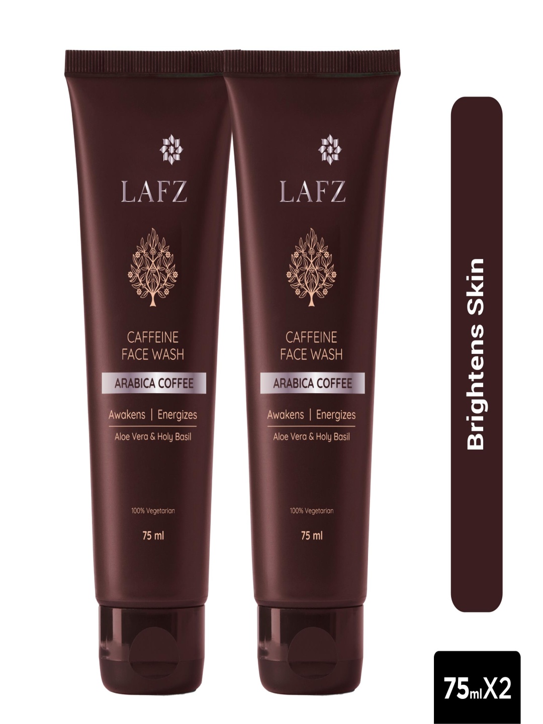 

LAFZ Set Of 2 Caffeine Tube Face Wash- 75 ml Each, Transparent