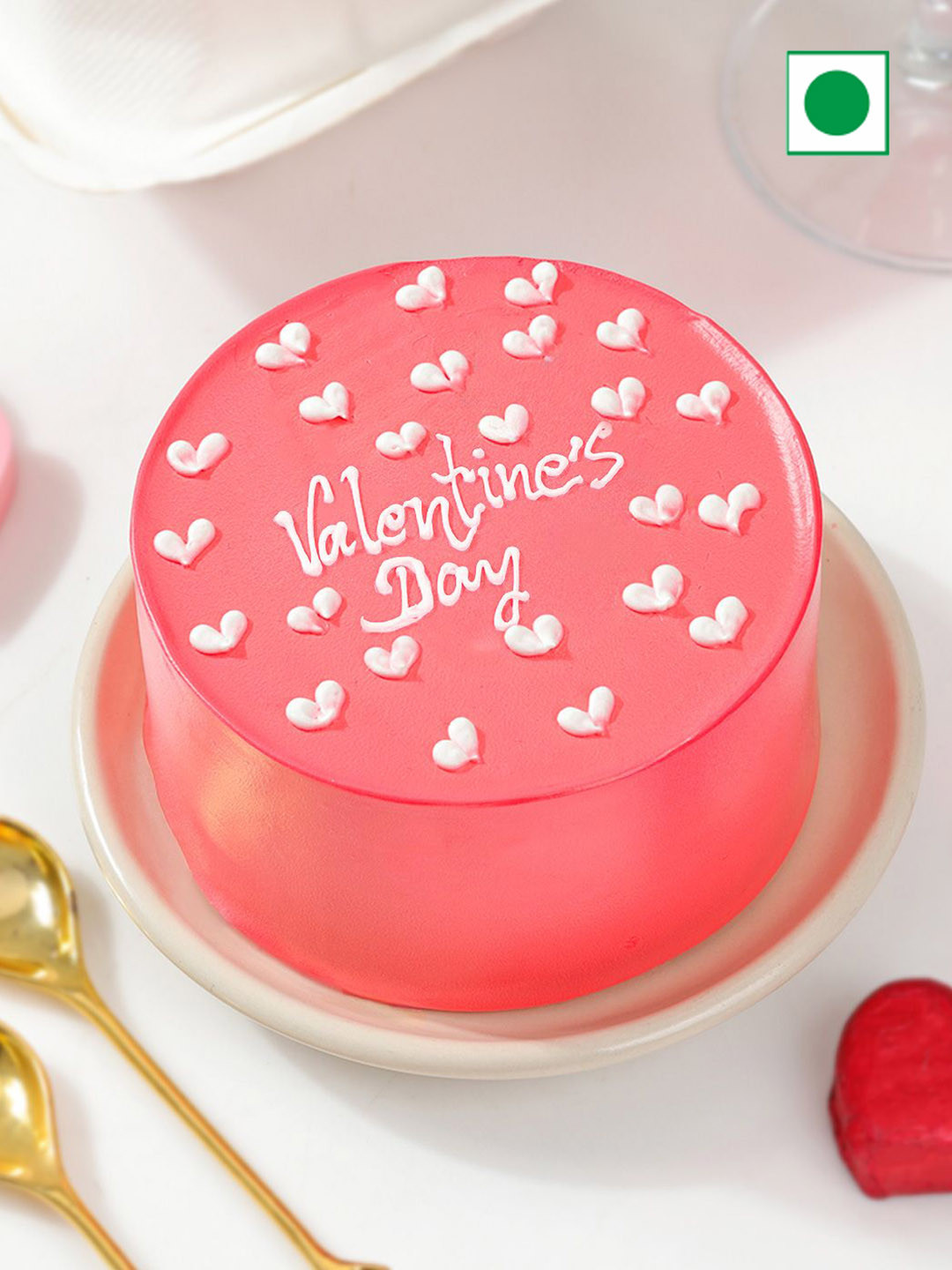 

IGP Butterscotch Eggless Round Shape Cake - 200g, Red