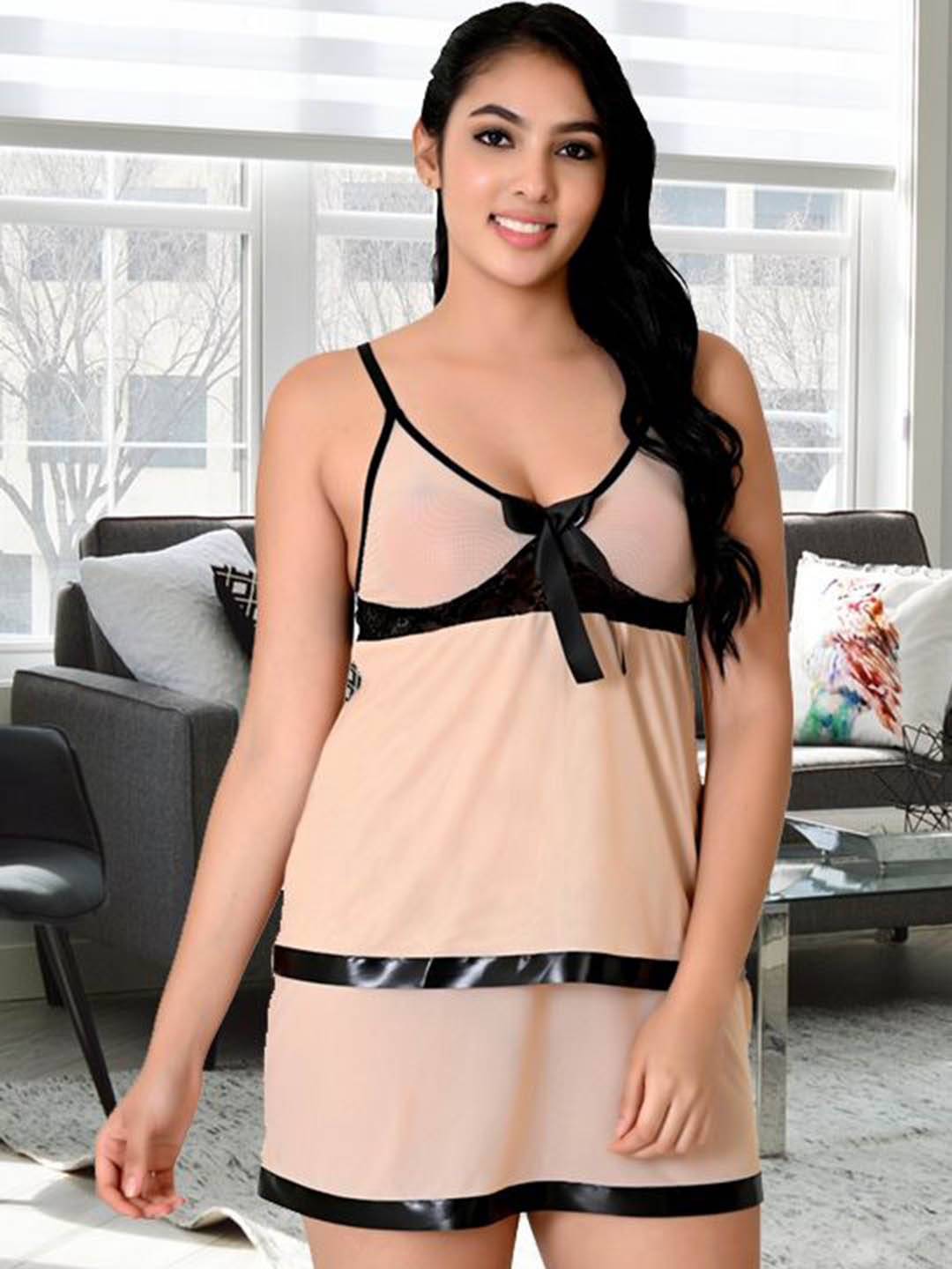 

Fihana Net Baby Doll, Beige