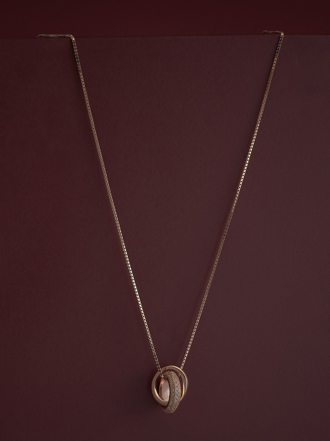 

Kushal's Fashion Jewellery 92.5 Sterling Silver Rose Gold-Plated Contemporary Pendants