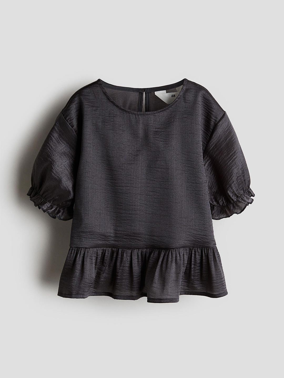 

H&M Peplum Blouse, Black