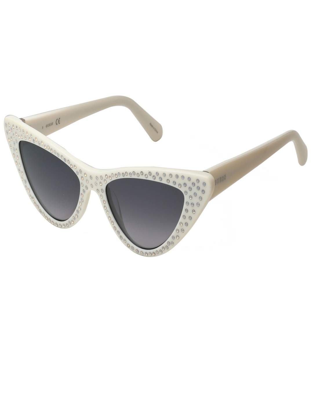 

GUESS Women Cateye Sunglasses with UV Protected Lens, Grey