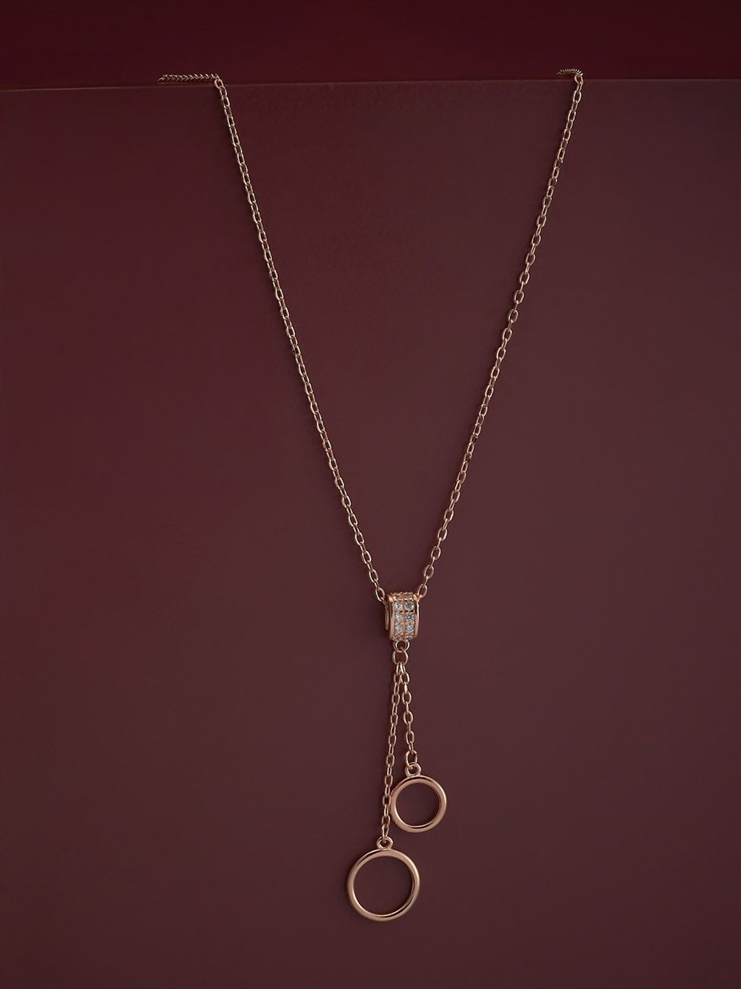 

Kushal's Fashion Jewellery 92.5 Silver Rose Gold-Plated Contemporary Pendants
