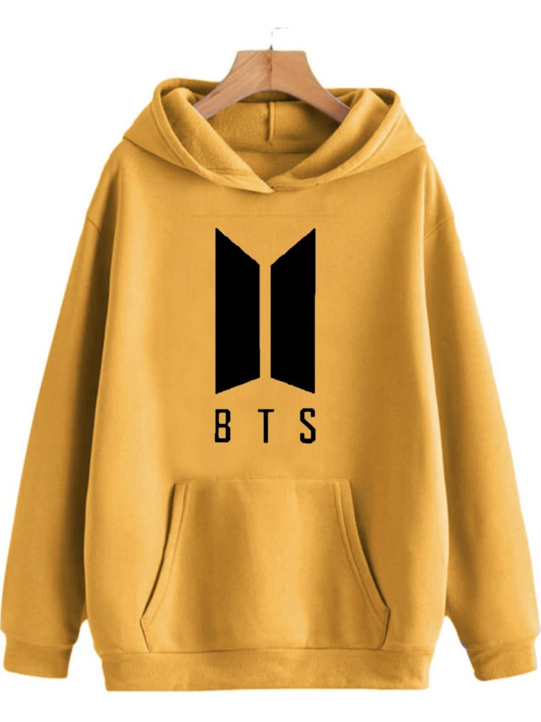 

KASHIAN Women Printed Hooded Sweatshirt, Yellow