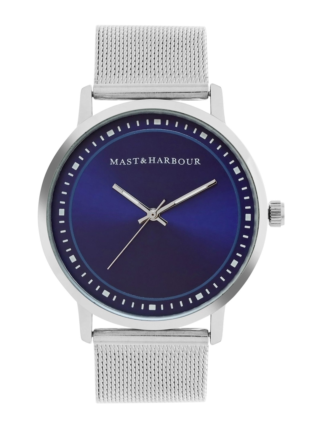 

Mast & Harbour Men Brass Printed Dial & Straps Analogue Watch MH-SS25-1D, Blue