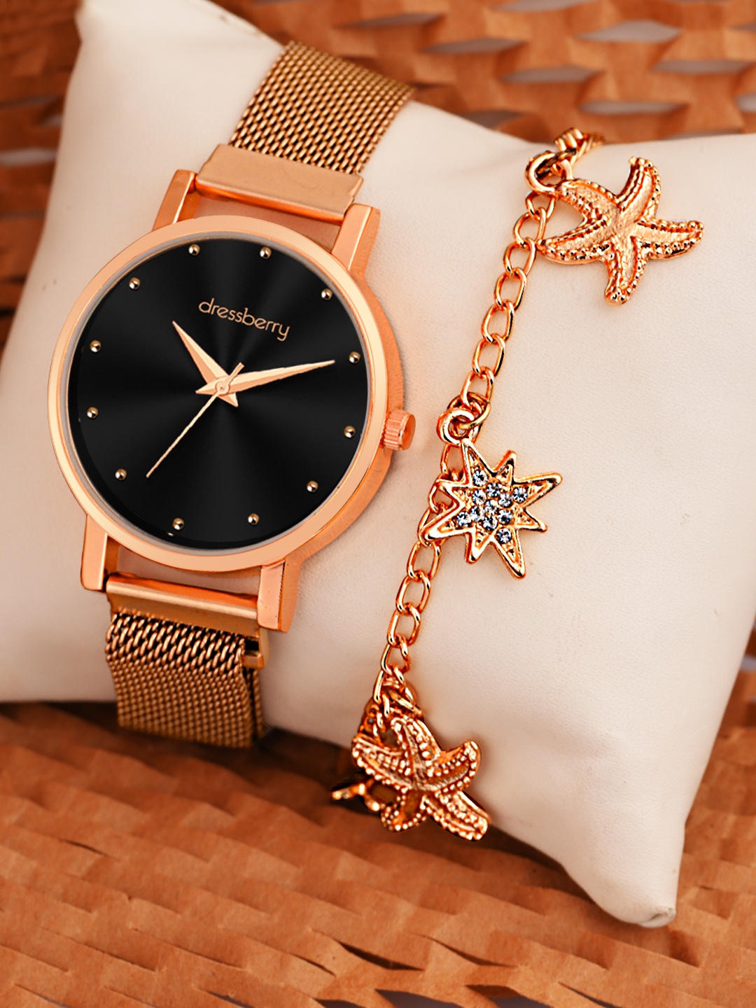 

DressBerry Watch & Bracelet Watch Gift Set, Rose gold