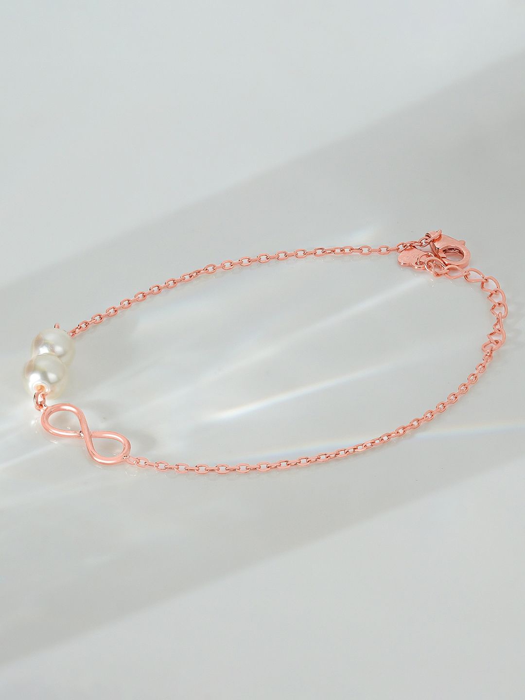 

TOUCH925 Women Silver Multistrand Bracelet, Rose gold