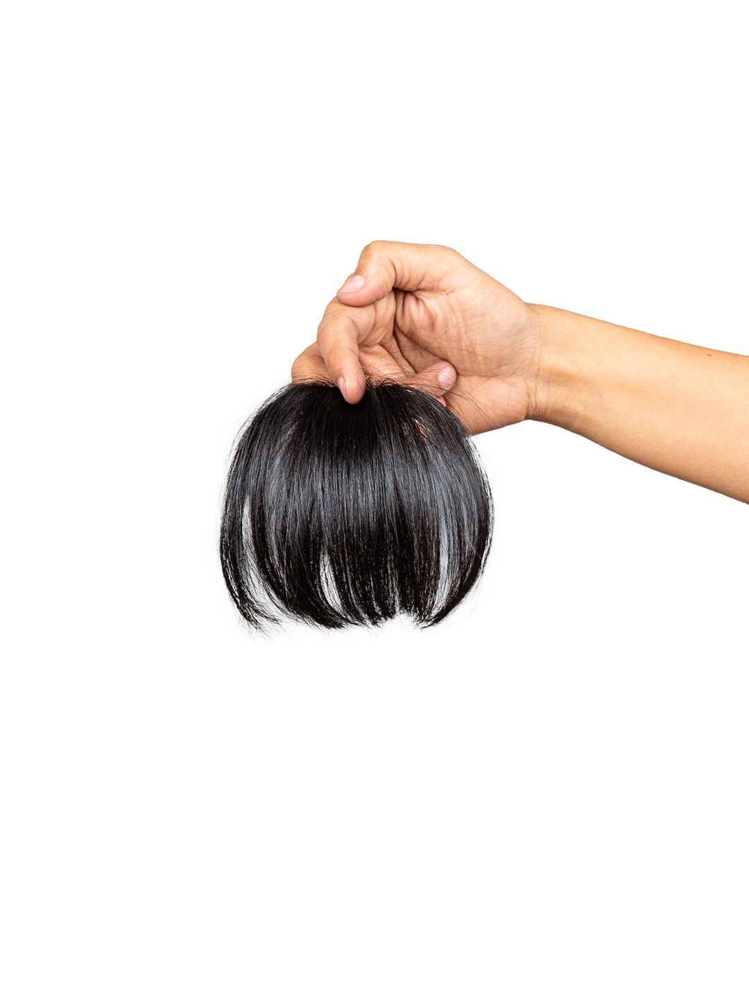 

GEMERIA HAIR Clip-In Straight Scalp Topper Bangs Hair Extension - Jet/Dark Black