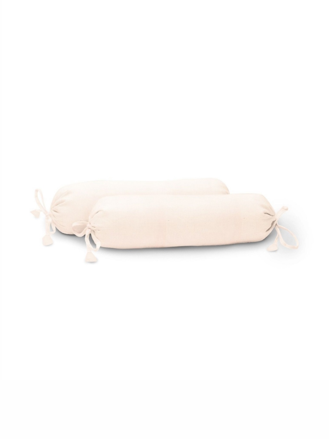 

THE BABY ATELIER Pink 2 Pieces Organic Cotton Bolster Covers