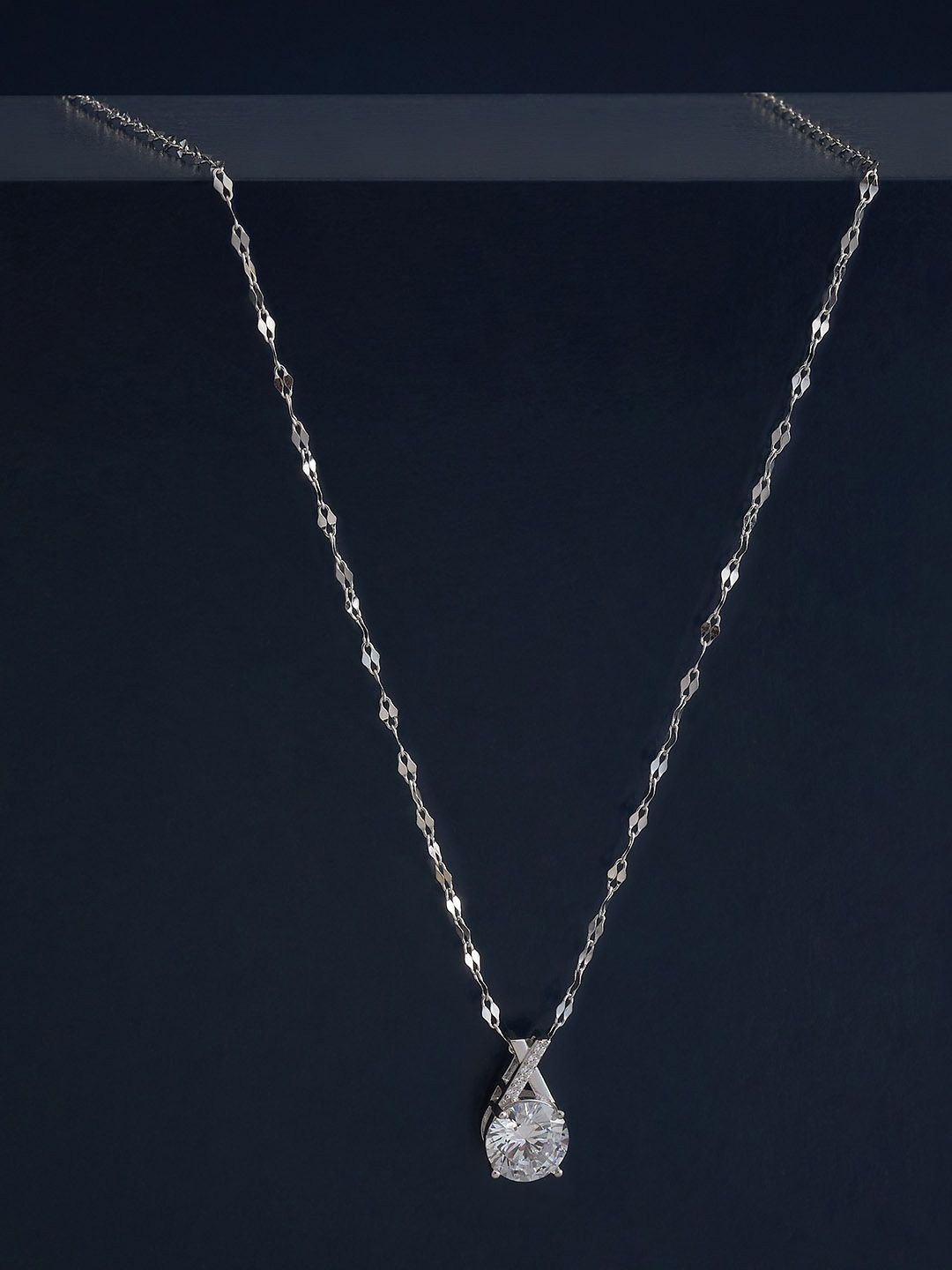 

Kushal's Fashion Jewellery 92.5 Silver Rhodium-Plated Contemporary Pendants