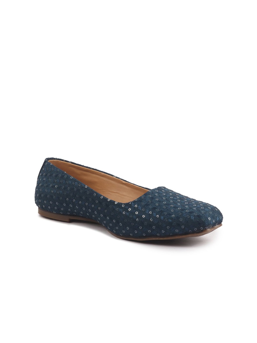 

FAUSTO Women Printed Mojaris, Blue