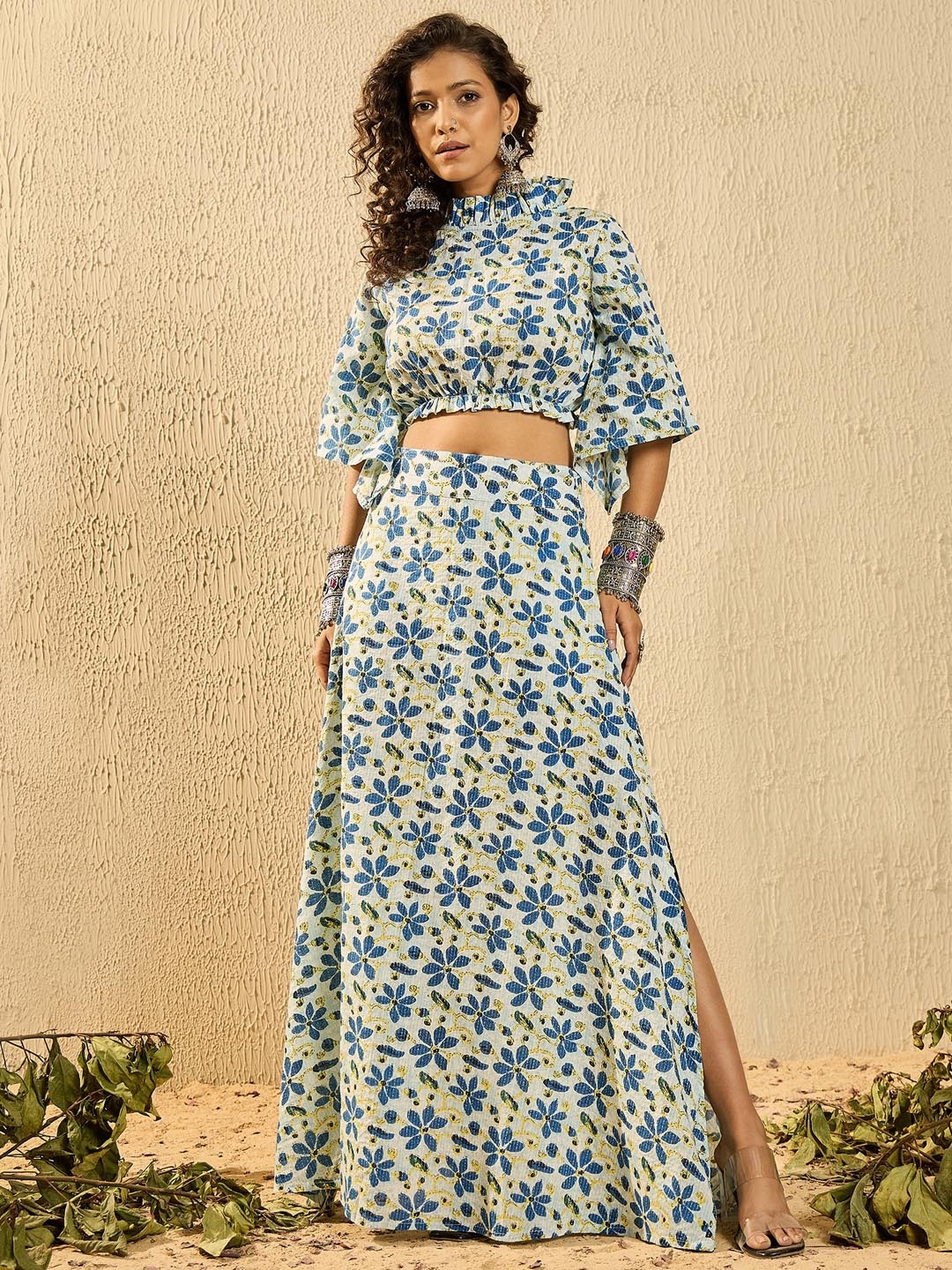 

InWeave Floral Printed Co-ord Set, Blue