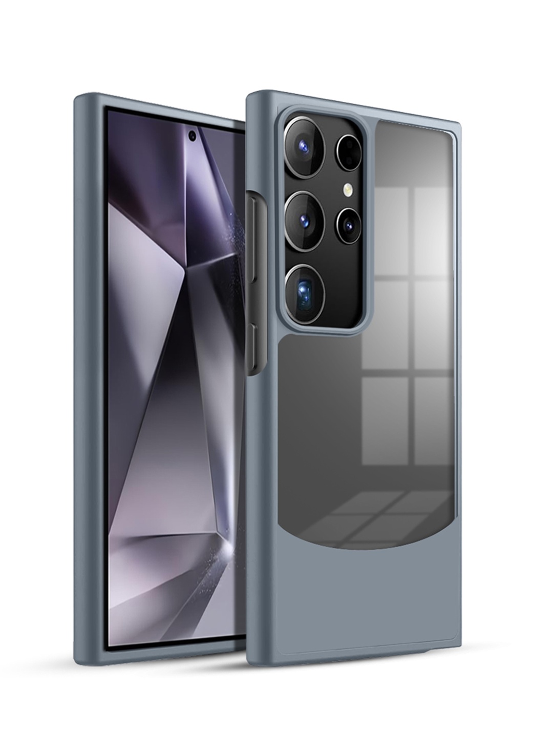 

Karwan Samsung S24 Ultra Hybrid Shockproof Back Case, Grey