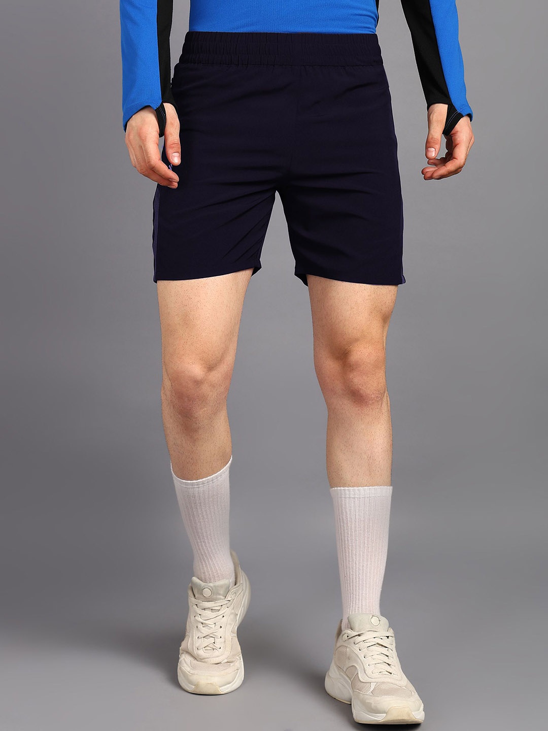 

Moda Rapido Men Slim Fit Sports Shorts, Navy blue