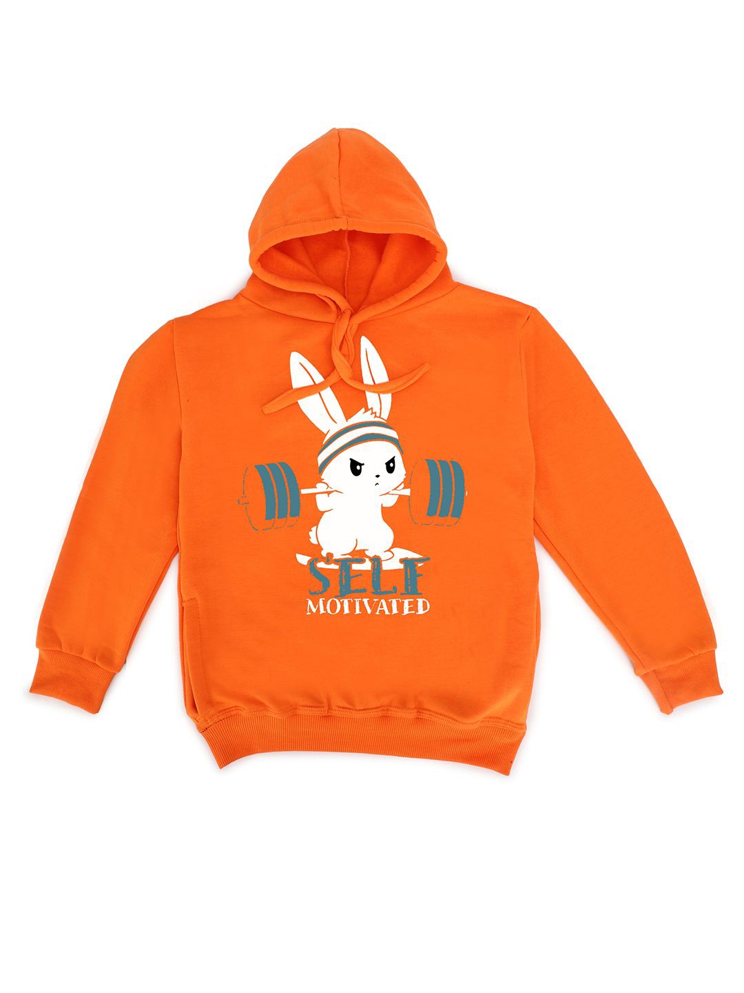 

Fabvio Plus Unisex Kids Printed Hooded Sweatshirt, Orange