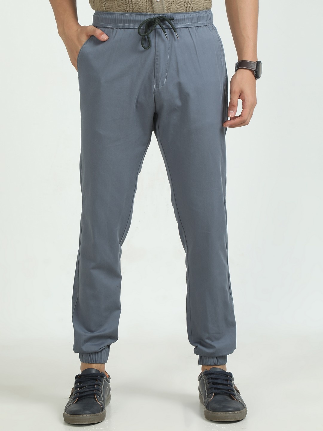 

NEVER NEUD Men Relaxed Air Joggers Trousers, Grey