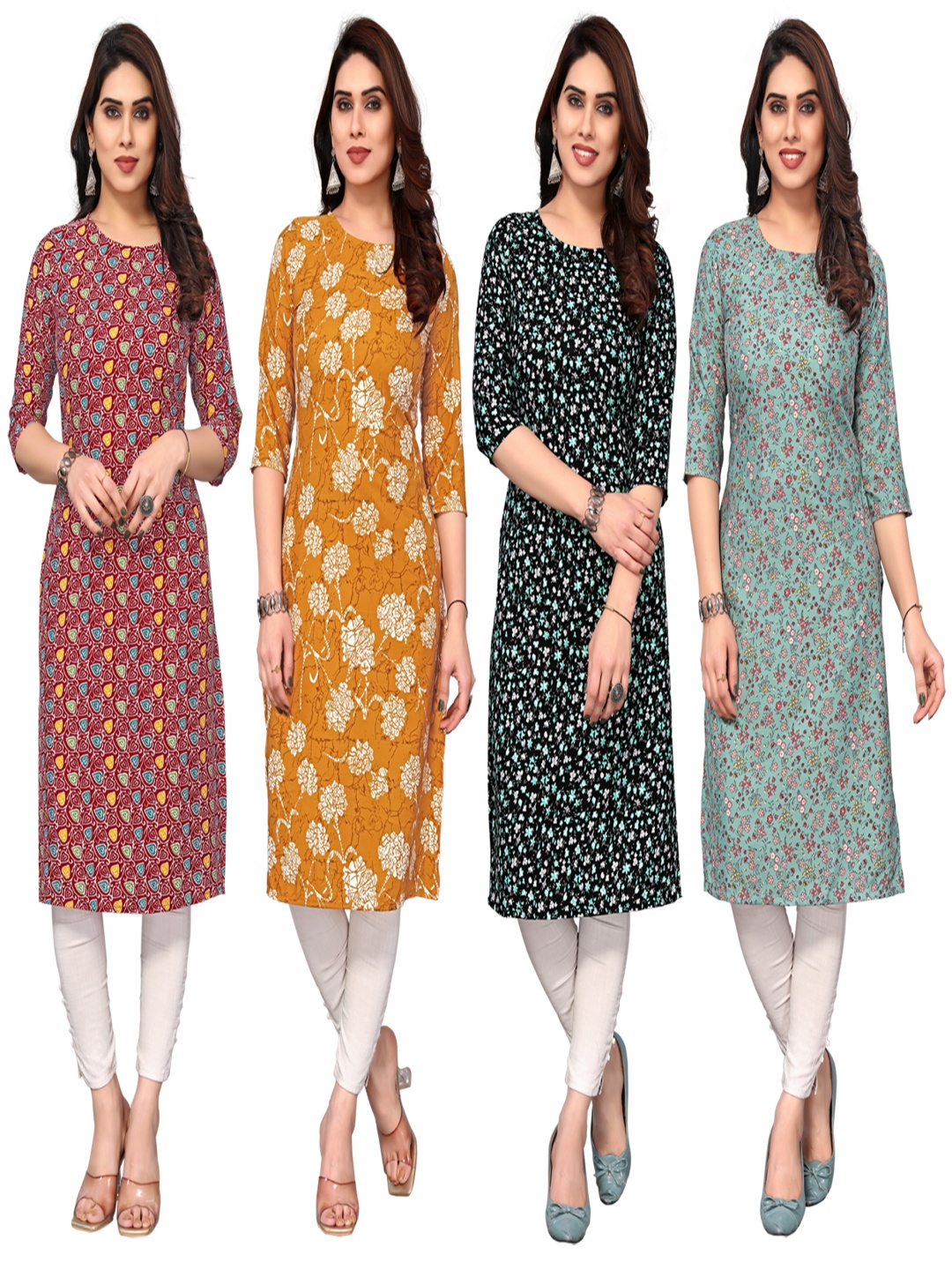 

KETAKI FASHION Women Ethnic Motifs Printed Crepe Kurta, Multi