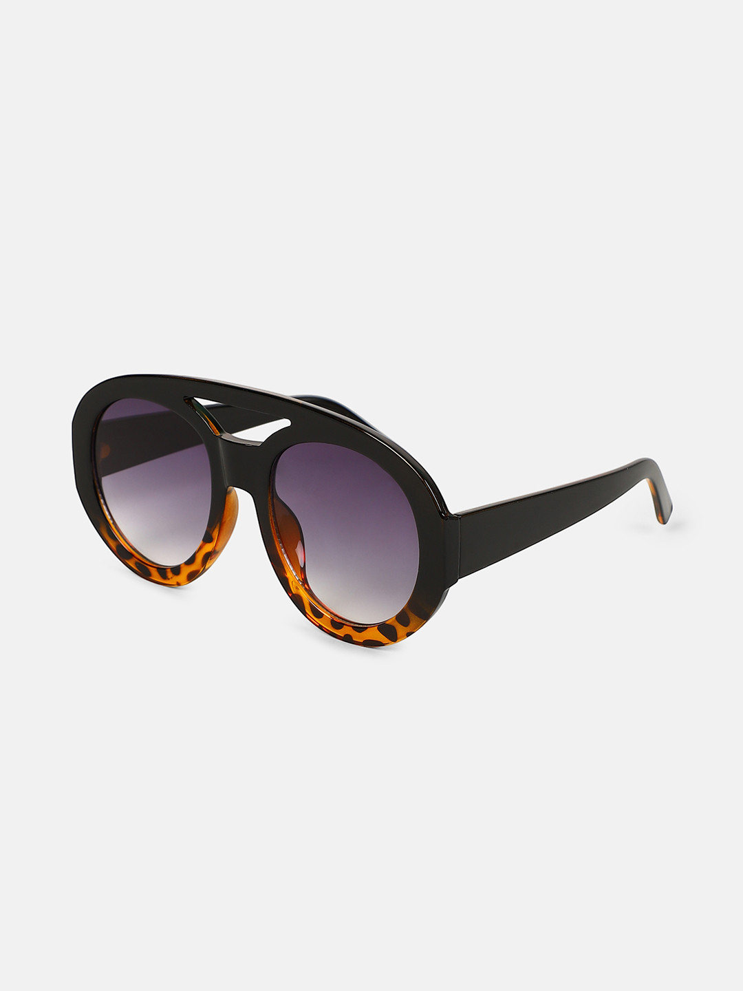 

HAUTE SAUCE by Campus Sutra Women's Onyx Black The Bobby Shield Sunglass - AW25_HSSG2792
