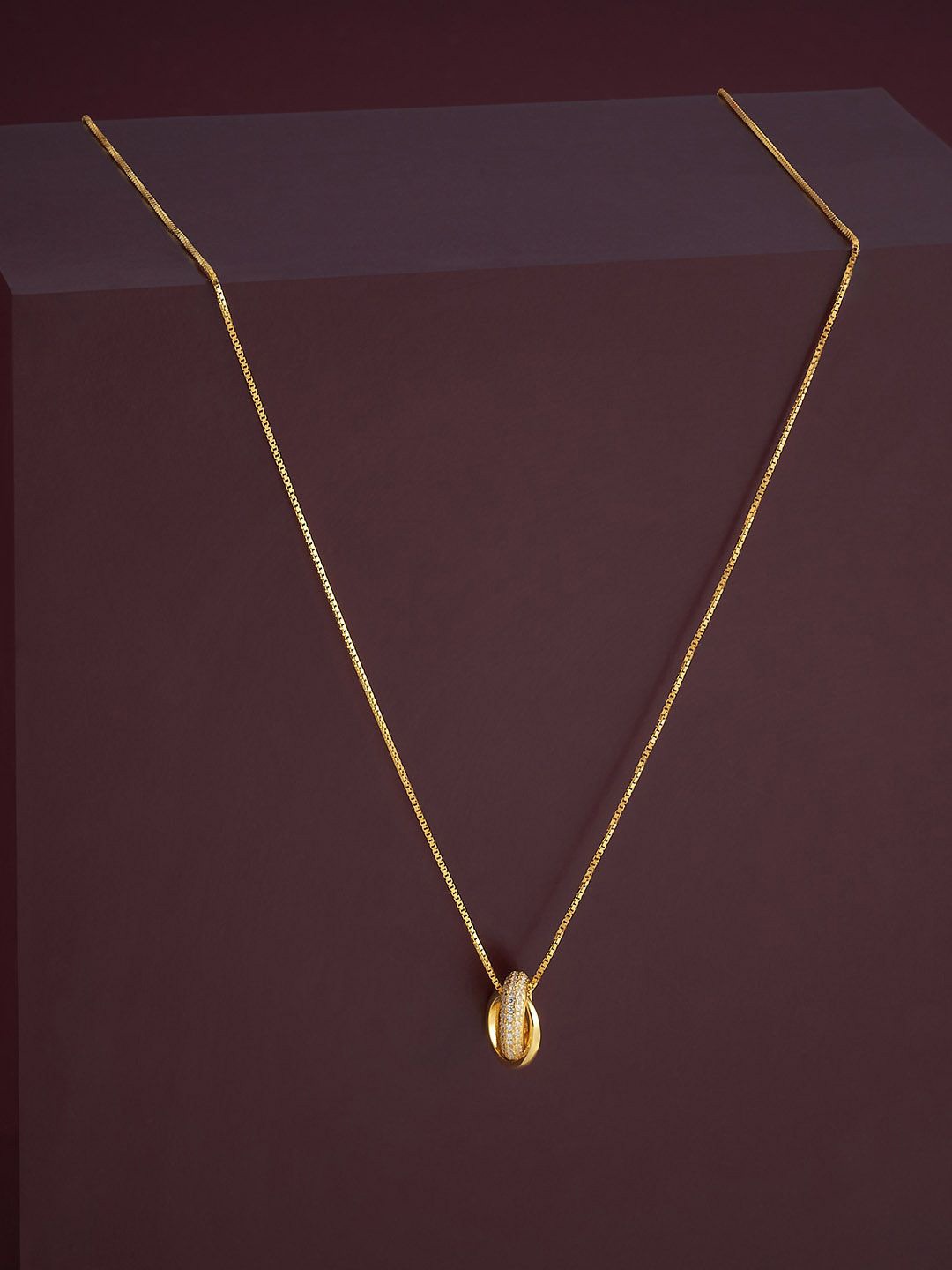 

Kushal's Fashion Jewellery 92.5 Silver Gold-Plated Contemporary Pendants