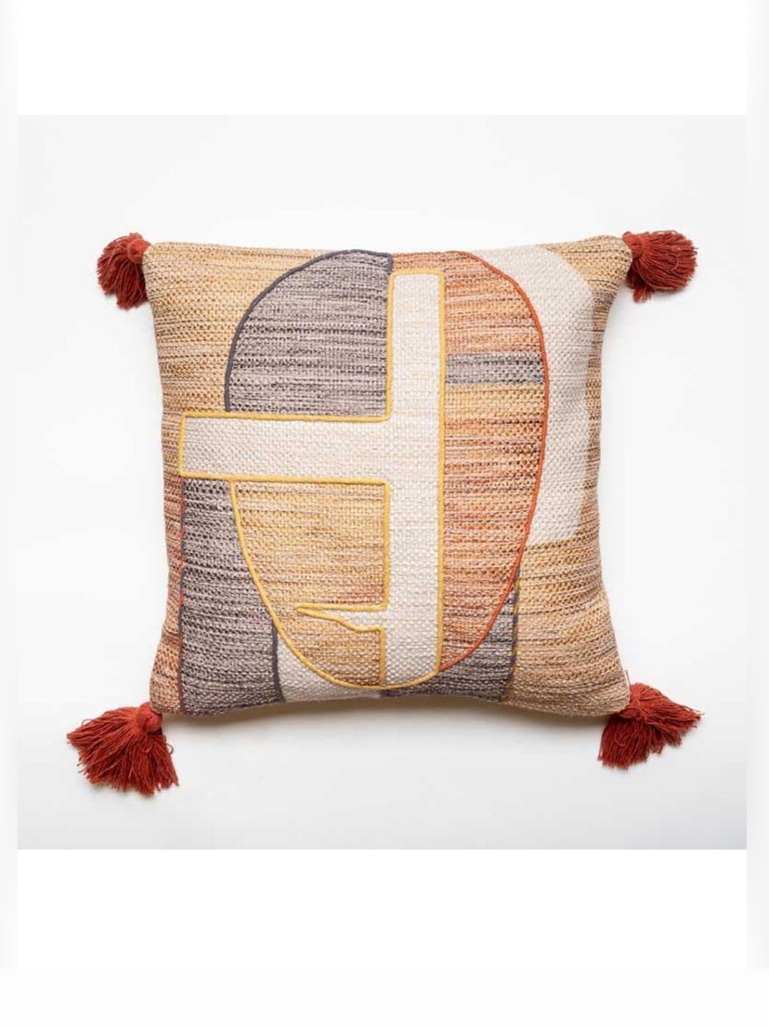 

Aura Brown & Beige Geometric Square Cushion Covers