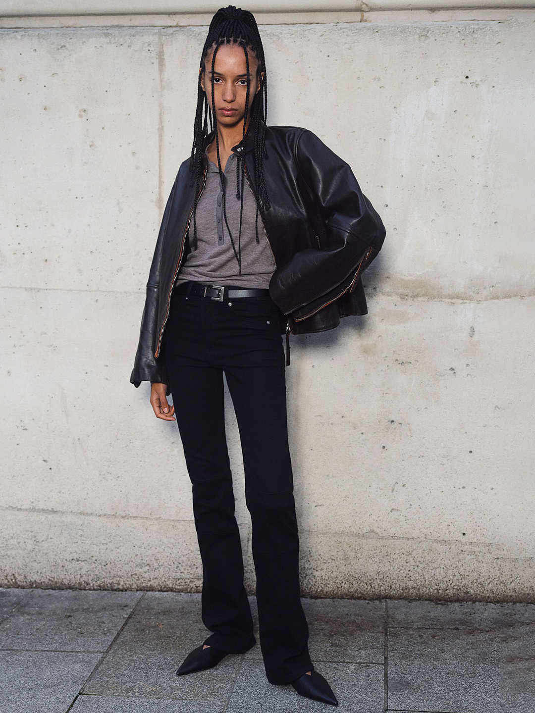 

H&M Flared High Jeans, Black