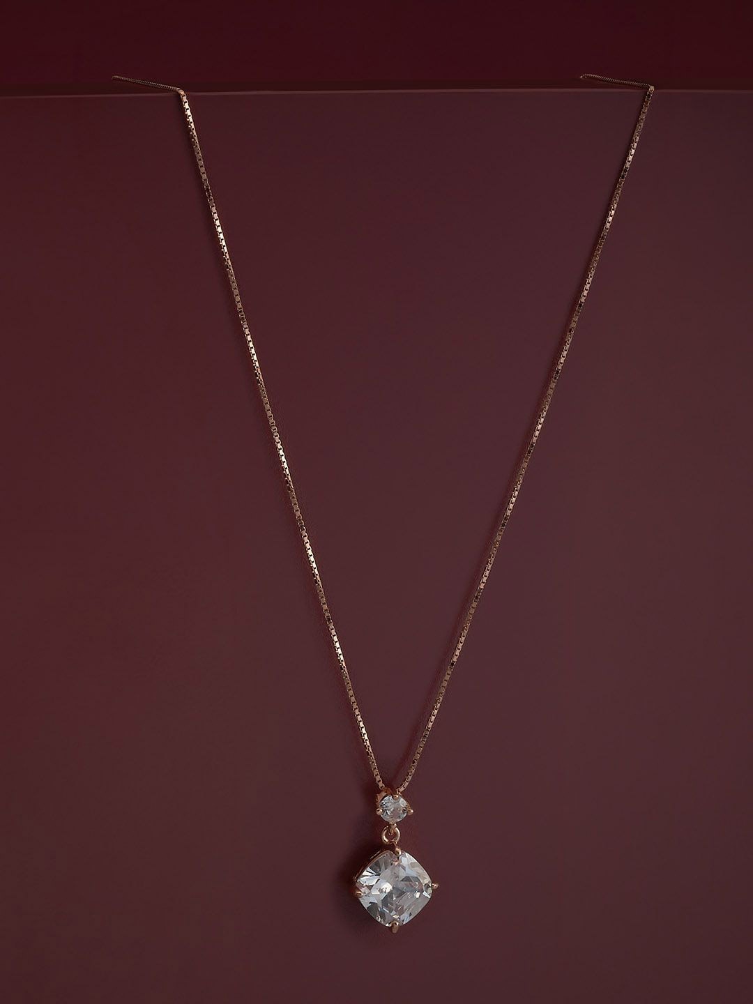 

Kushal's Fashion Jewellery 92.5 Silver Rose Gold-Plated Contemporary Pendants