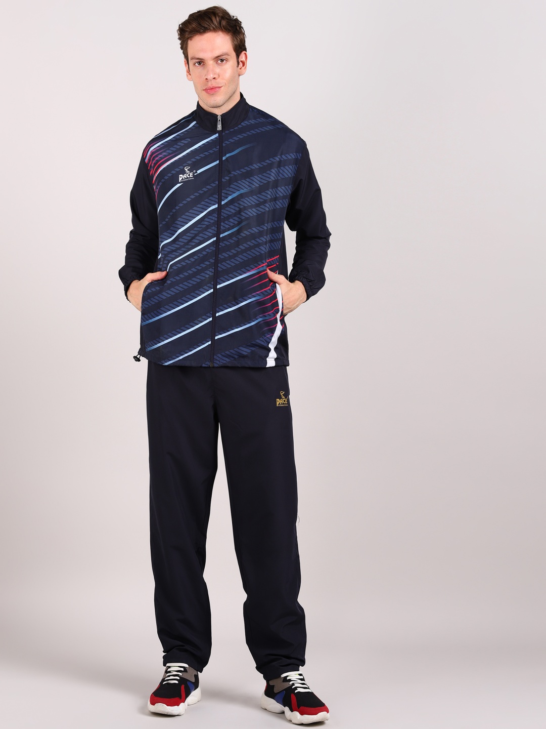 

Pace International Graphic Printed Tracksuit, Navy blue