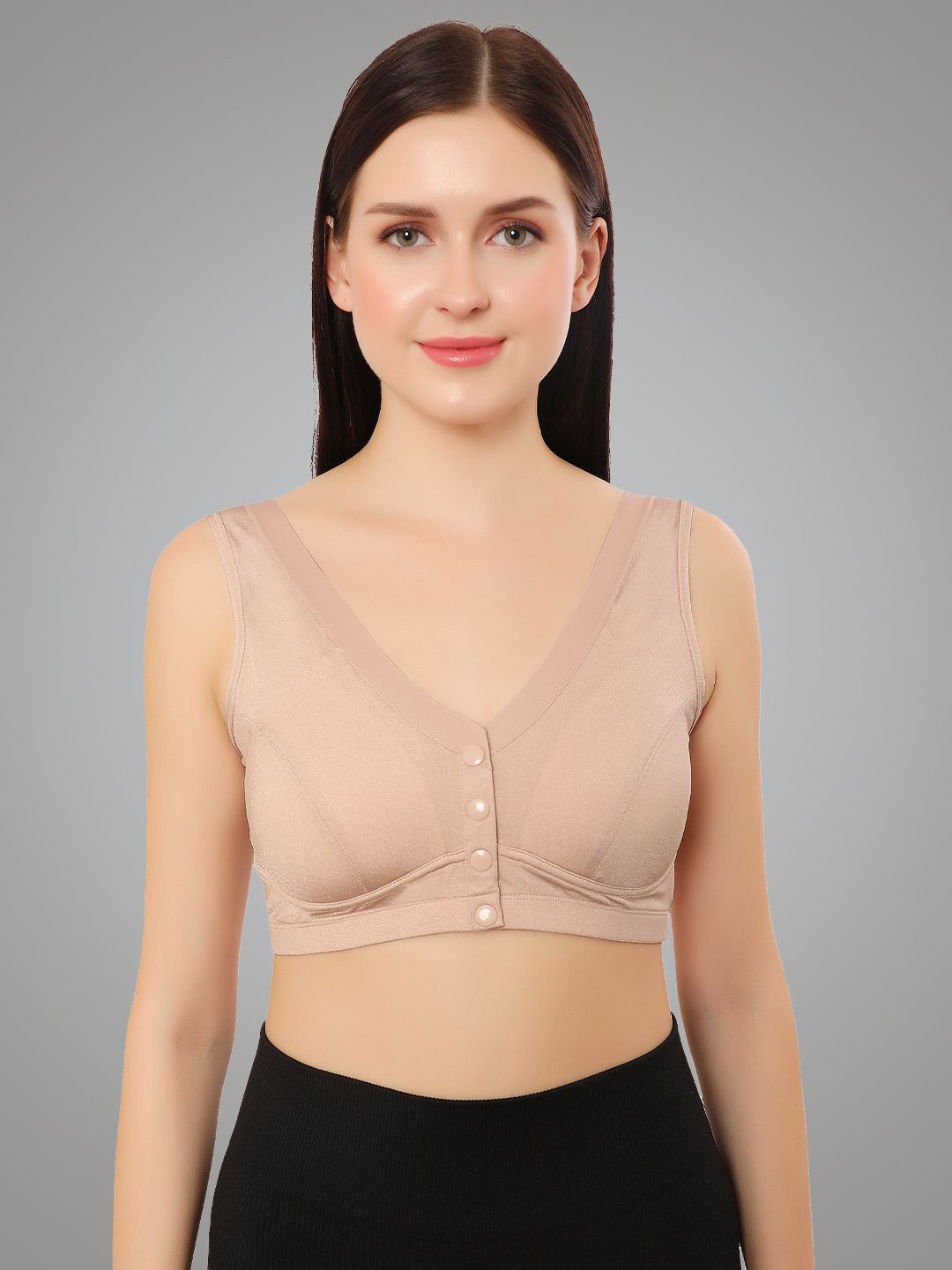 

Bella Voste Full Coverage Plus Size Maternity Bra, Brown